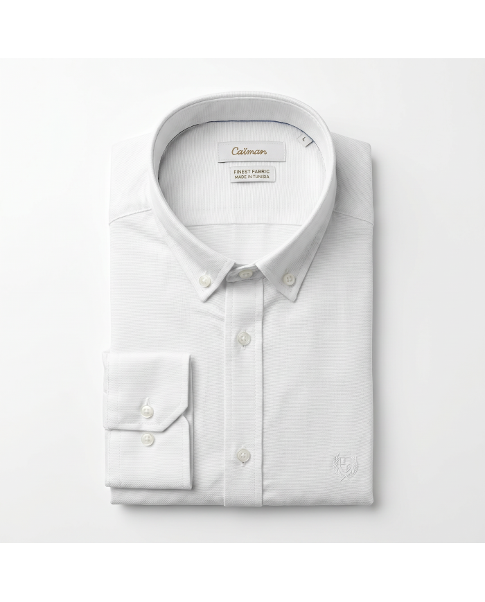 chemise-oxford-blanche-col-boutonne