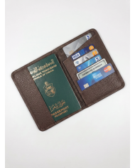 Cravate.tn |  Porte Passeport en cuir noir grainé