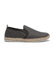 Espadrille Halfa gris charbon texturé sans lacet