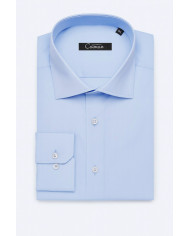 Cravate.tn | Pack 2 Chemises Col ouverte Regular Fit (Blanc & Bleu ciel) -  (Grande Taille)