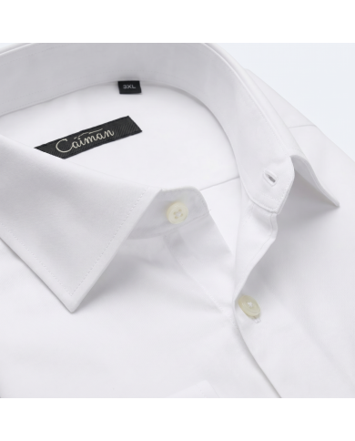 Cravate.tn | Pack 2 Chemises Col ouverte Regular Fit (Blanc & Bleu ciel) -  (Grande Taille)