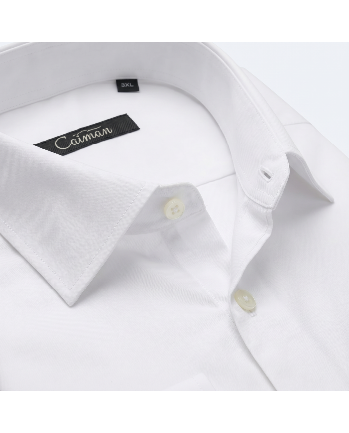 Cravate.tn | Pack 2 Chemises Col ouverte Regular Fit (Blanc & Bleu ciel) -  (Grande Taille)