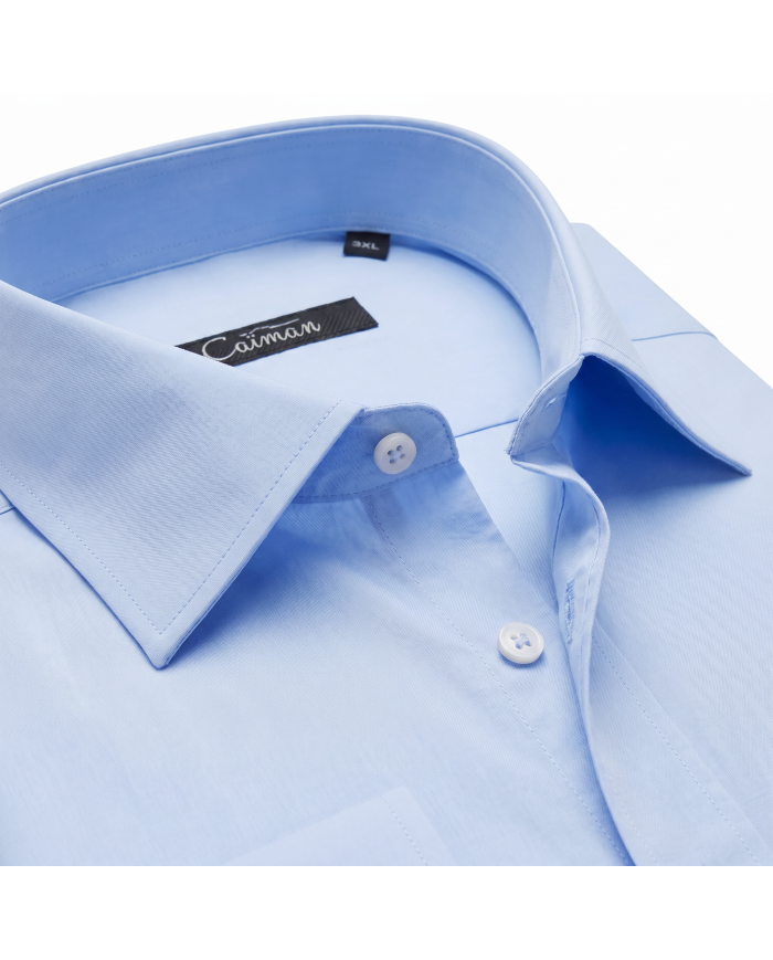 Cravate.tn | Pack 2 Chemises Col ouverte Regular Fit (Blanc & Bleu ciel) -  (Grande Taille)