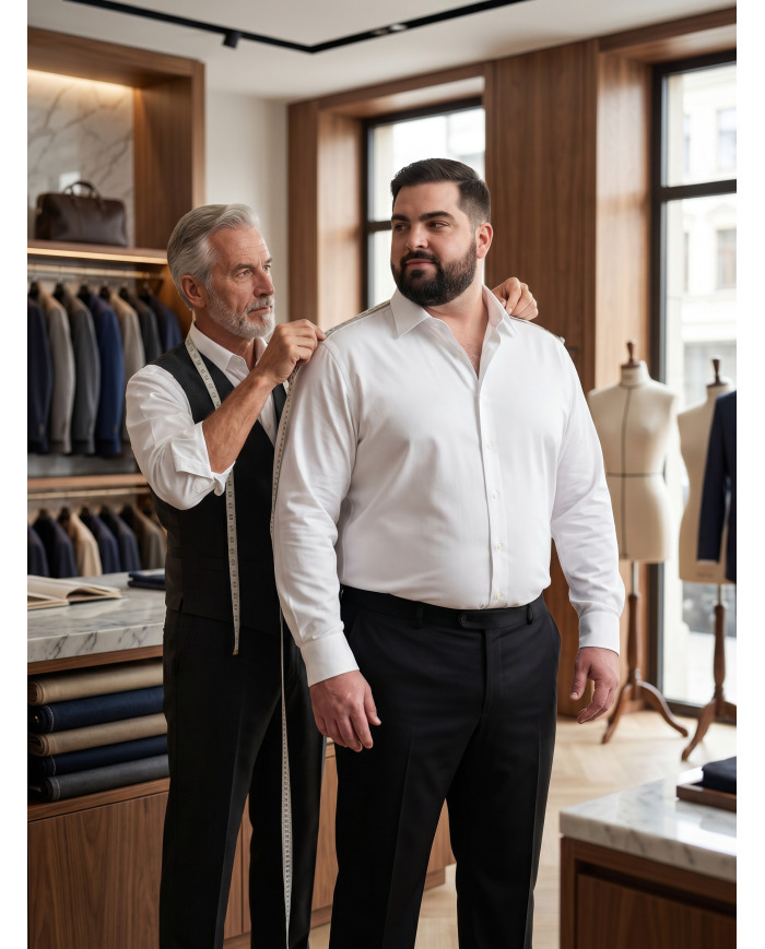 Cravate.tn | Pack 2 Chemises Col ouverte Regular Fit (Blanc & Bleu ciel) -  (Grande Taille)