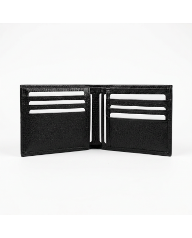 Cravate.tn | Portefeuille Cuir Noir grainé XL