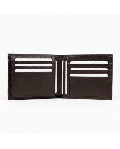 Cravate.tn | Portefeuille Cuir Marron foncé grainé XL