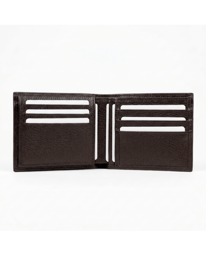 Cravate.tn | Portefeuille Cuir Marron foncé grainé XL