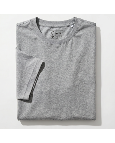 T-shirt Gris col rond 100% coton
