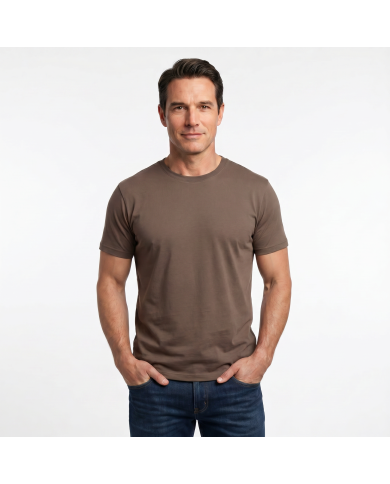 T-shirt Moka col rond 100% coton