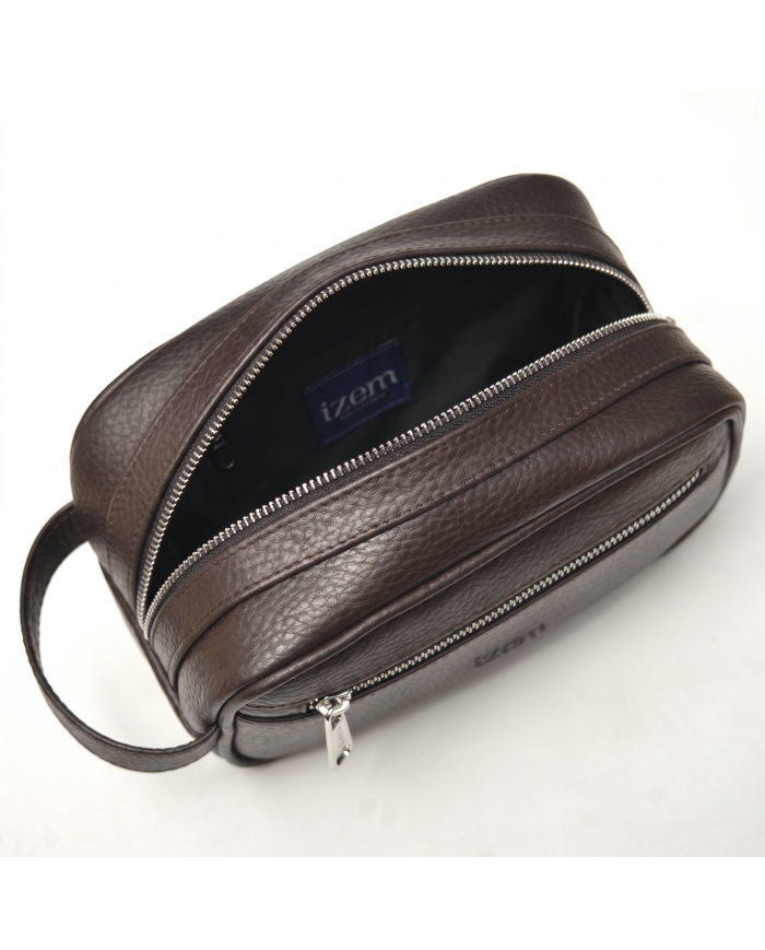 Cravate.tn | Trousse pour homme Noir Grainé