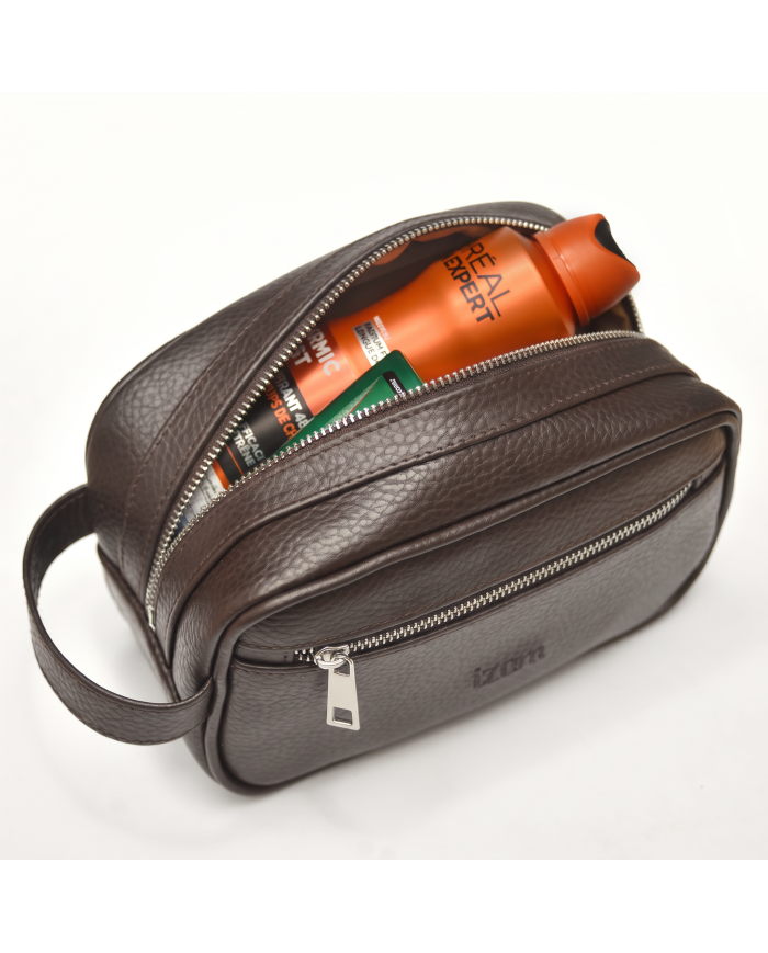 Cravate.tn | Trousse pour homme Noir Grainé