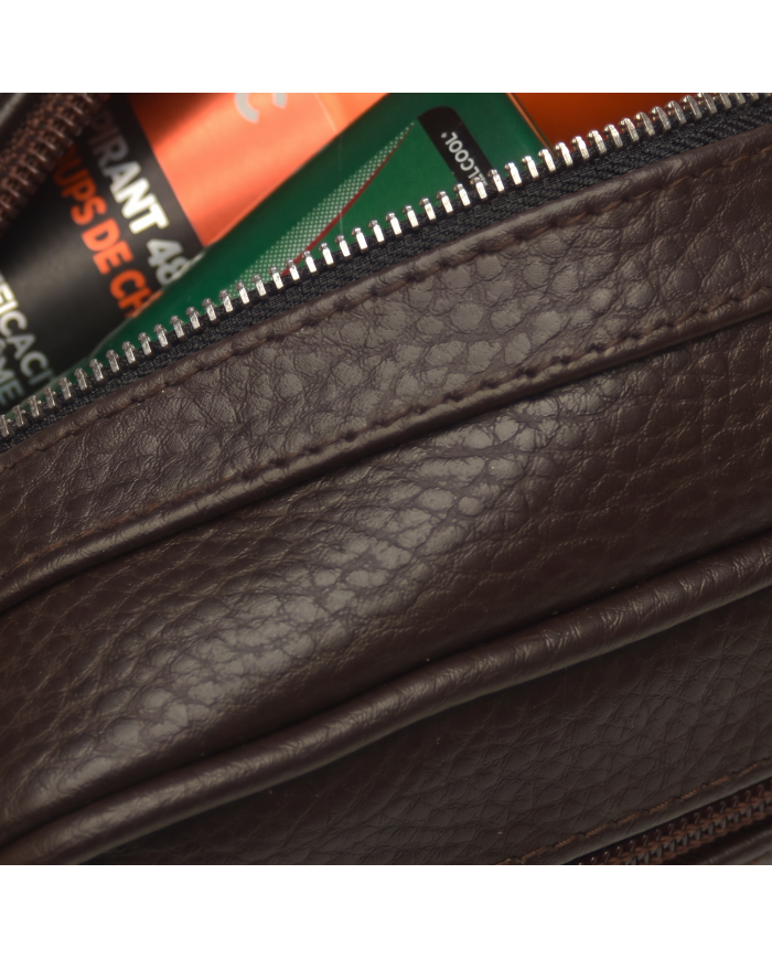 Cravate.tn | Trousse pour homme Noir Grainé