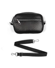Mini Trousse avec bandoulière noir grainé - Izem