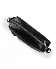 Mini Trousse avec bandoulière noir grainé - Izem