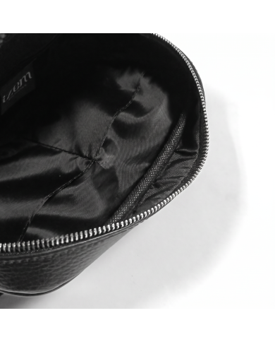 Mini Trousse avec bandoulière noir grainé - Izem