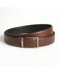 Pack trousse de voyage noir (Simili Cuir) et ceinture réversible en cuir italien