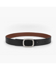 Cravate.tn | Ceinture Cuir réversible : Marron crispé & noir avec boucle unique
