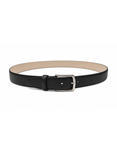 Cravate.tn | Ceinture Cuir grainé : noire