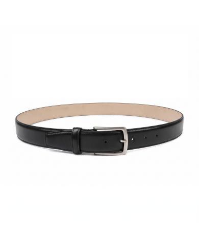 Cravate.tn | Ceinture formelle Cuir lisse : noire