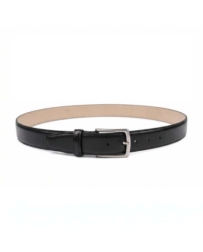 Cravate.tn | Ceinture formelle Cuir lisse : noire
