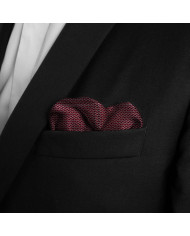 Cravate.tn | Pochette bordeaux texturé noir et gris