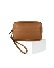 Trousse Pour Homme en véritable cuir - Camel