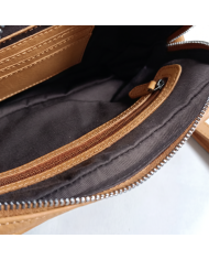 Trousse Pour Homme en véritable cuir - Camel