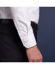 Pack 2 Chemises Col ouvert en popeline stretch - Blanche