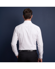 Pack 2 Chemises Col ouvert en popeline stretch - Blanche
