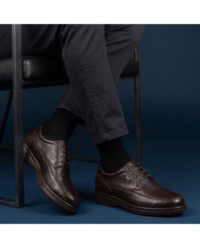 Cravate.tn | Chaussure Confort supérieur hommes avec lacets  - Marron grainé