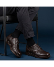 Cravate.tn | Chaussure Confort supérieur hommes avec lacets  - Marron grainé
