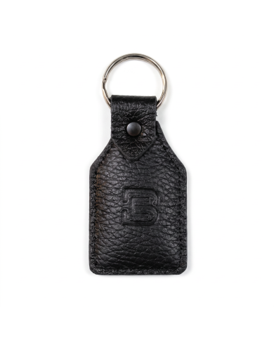 Coffret Ceinture et porte clé noir grainé : 100% cuir