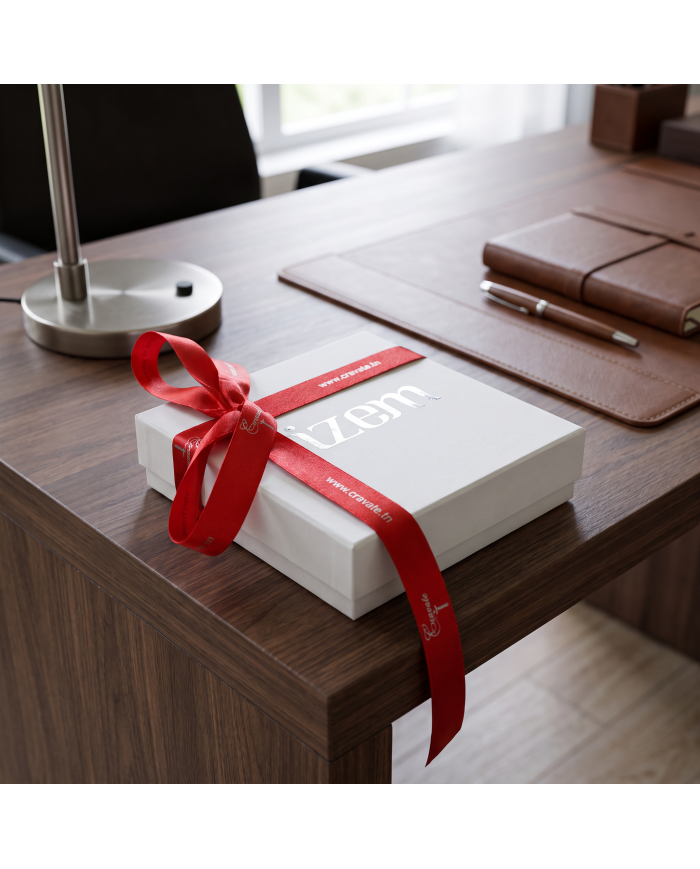 Coffret Ceinture et porte clé noir grainé : 100% cuir