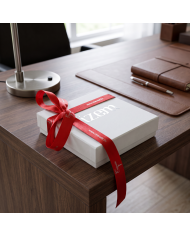 Coffret Ceinture et porte clé noir grainé : 100% cuir