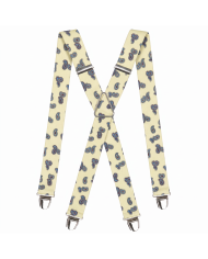 Cravate.tn | Bretelle Cachemire Beige à motifs fantaisie