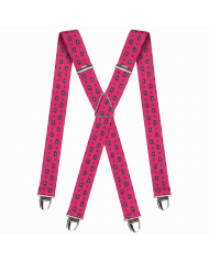 Cravate.tn | Bretelle rose fushia à motifs fantaisie
