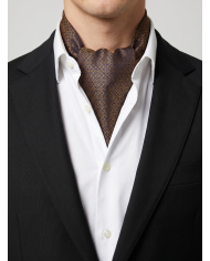 Cravate Foulard jaune avec motifs fantaisie