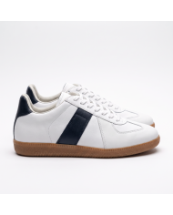 Baskets Morgen en cuir - Blanc et bleu