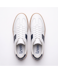 Baskets Morgen en cuir - Blanc et bleu
