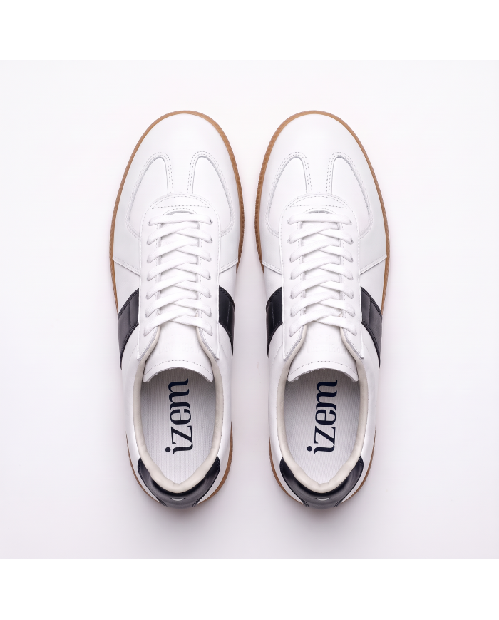 Baskets Morgen en cuir - Blanc et noir