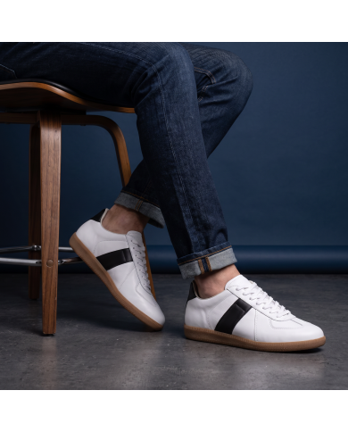 Baskets Morgen en cuir - Blanc et noir