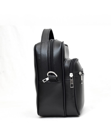 Sac de voyage avec bandoulière noir grainé Sac de voyage avec bandoulière noir grainé