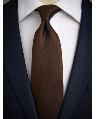Cravate.tn | Cravate Marron Chocolat Faux Uni