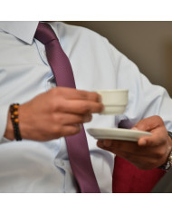 Cravate.tn | Cravate aubergine faux uni