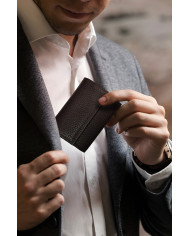 Porte Monnaie et carte noir uni en Cuir Porte Monnaie et carte noir uni en Cuir