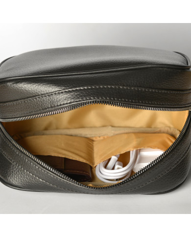 Cravate.tn | Trousse pour homme Noir Grainé Cravate.tn | Trousse pour homme Noir Grainé