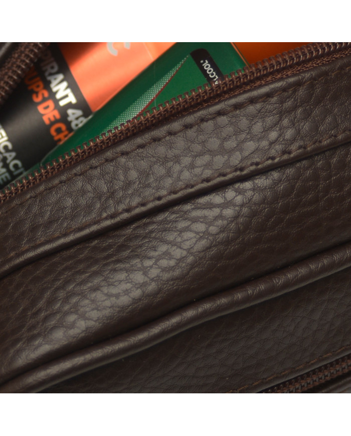 Cravate.tn | Trousse pour homme Noir Grainé