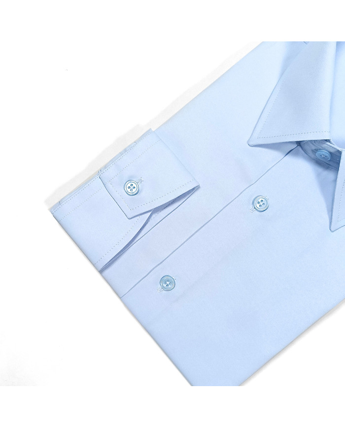 Chemise Col français - Bleu ciel