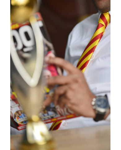 Cravate.tn | Cravate avec rayure rouge et jaune Cravate.tn | Cravate avec rayure rouge et jaune