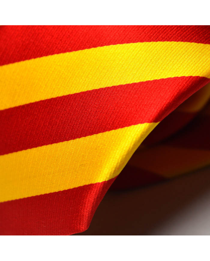 Cravate.tn | Cravate avec rayure rouge et jaune